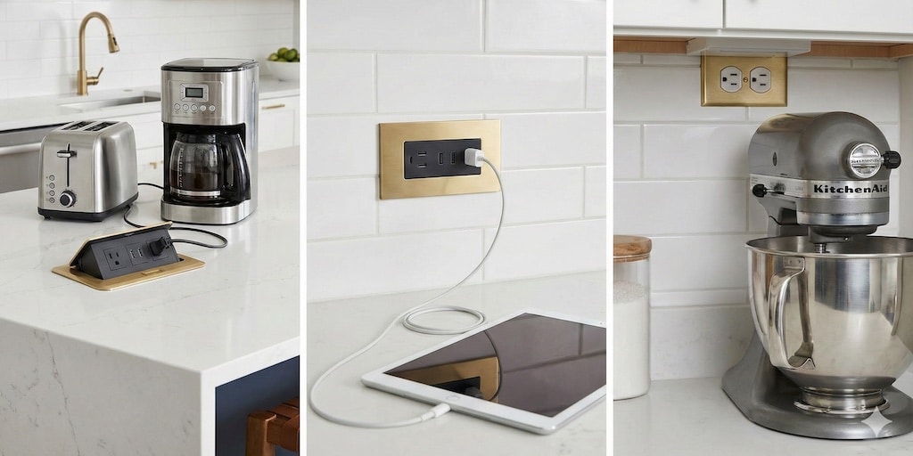 3 examples of kitchen outlets